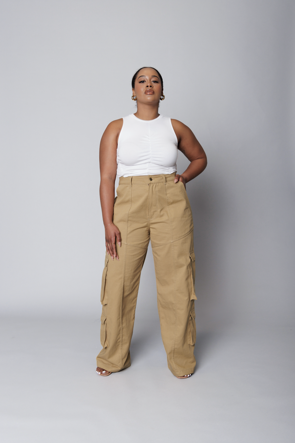 NIA CARGO PANT IN KHAKI