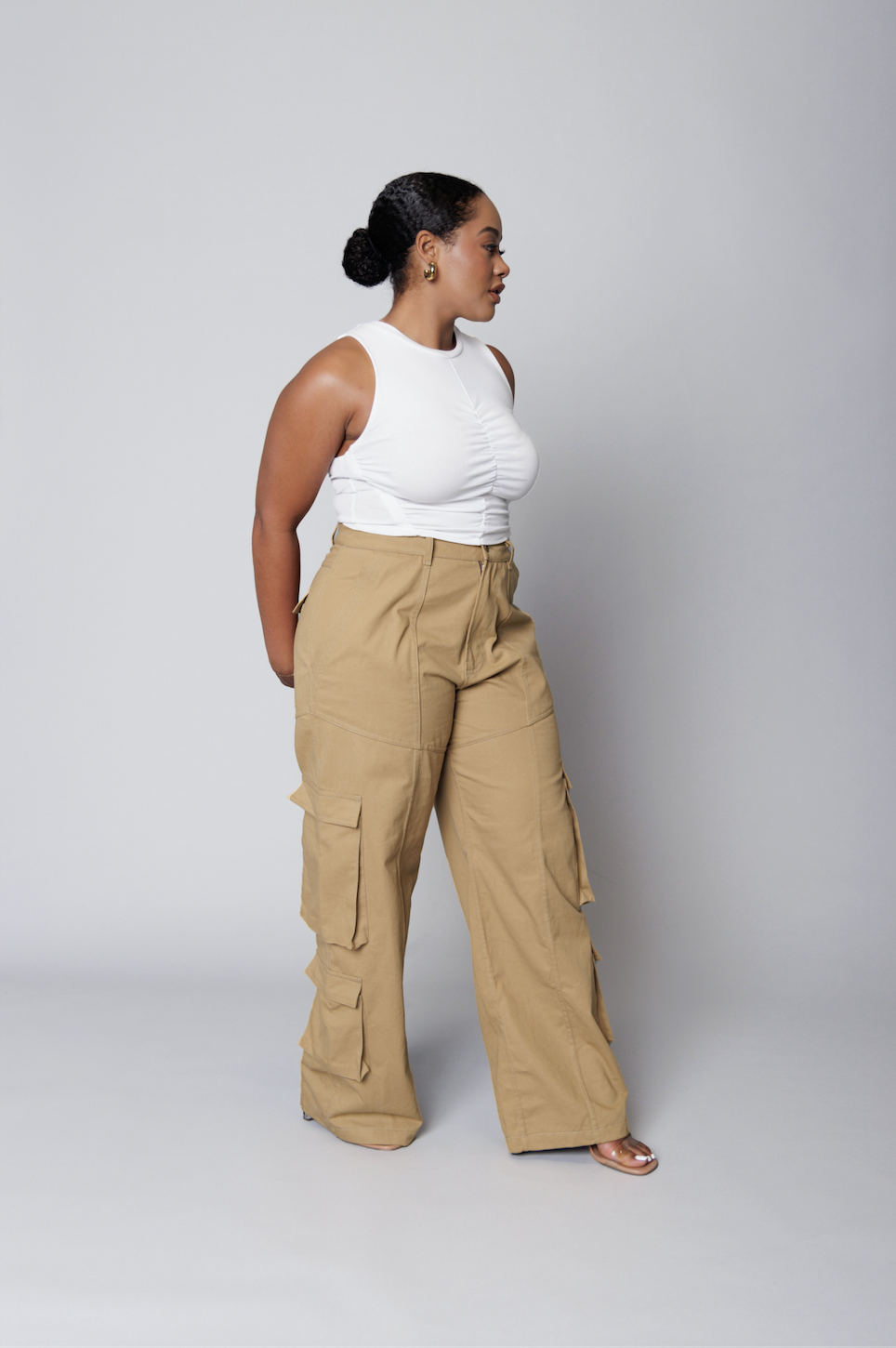 NIA CARGO PANT IN KHAKI